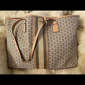 Tory burch tote cavas bag